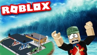 SURVIVING A MASSIVE TIDAL WAVE  Lets Play Roblox  Roblox Natural Disaster Survival Gameplay [upl. by Aeriel923]