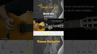 Hold On  Justin Bieber  Fingerstyle Guitar Tutorial  TAB amp Lyrics fingerstyle [upl. by Chaves]