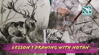 Lesson 1 Notan Landscape and Animals [upl. by Sherborne]