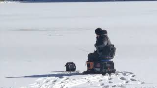 Sibley Lake ice fishing [upl. by Atiugram639]