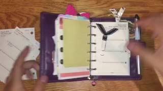 Plan With Me Pocket size planning in my Filofax Malden [upl. by Nonnah]