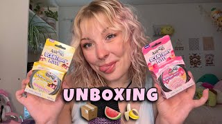 ASMR Unboxing A Crazy Aaron’s Thinking Putty Package Summer Collection Taps  Rambling 🍉🧊🍌 [upl. by Eenehs]