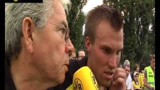 Trainingslager Tag 3  Interview mit Kevin Großkreutz beim Testspiel in Floridsdorf [upl. by Valina]