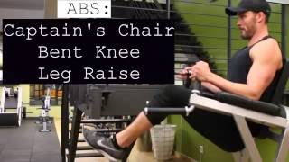 ABS Captains Chair Bent Knee Leg Raise [upl. by Pendleton]