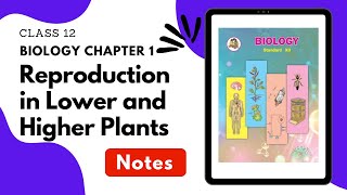 Class 12 Biology Chapter 1 Reproduction in Lower and Higher Plants Notes Maharashtra Board [upl. by Bertolde]