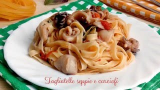 Tagliatelle seppie e carciofi [upl. by Pavkovic700]