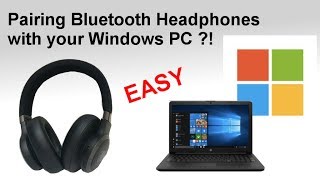 Pairing Bluetooth headphones to a Windows 10 Laptop or PC How to 👍 [upl. by Lagasse]