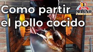 Cómo partir el pollo cocido para rosticeria [upl. by Ymeraj]