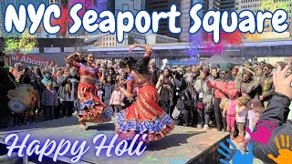 HAPPY HOLI NYC Celebration at Seaport Square  2024 holi festivalofcolors theculturetree [upl. by Sucy559]