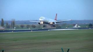 HD Turkish Airlines airbus A321 TCJRN landing at Brussels Airport inbound from ISTANBUL [upl. by Odraode]