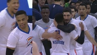 Russell Westbrook Game Winner and Triple Double Thunder vs Jazz [upl. by Lacram]