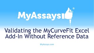 Validating MyCurveFit Excel AddIn Without Reference Data [upl. by Arraeic682]