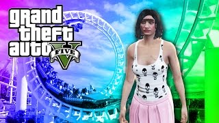 ROLANDA RIDES ROLLERCOASTERS  Grand Theft Auto V Part 2 [upl. by Tem1]