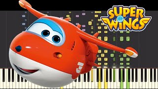 IMPOSSIBLE REMIX  Super Wings Theme Song  Piano Cover [upl. by Emilie105]