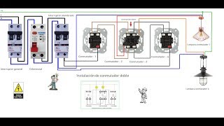 Instalación de doble conmutador [upl. by Anileva]