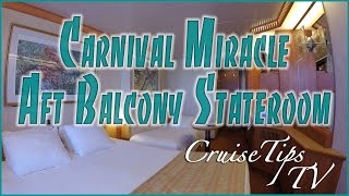 Carnival Miracle Aft Balcony Stateroom 6262 [upl. by Christmas172]