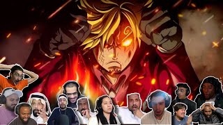 IFRIT JAMBE SANJI VS QUEEN  ONE PIECE 1061 REACTION MASHUP  ワンピース [upl. by Fiertz344]