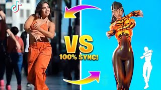 FORTNITE DANCESEMOTES IN REAL LIFE 100 IN SYNCWithout You Made You Look My Word Run it Down [upl. by Dex]