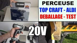 perceuse visseuse sans fil top craft aldi 20v cordless drill akkubohrschrauder [upl. by Alayne300]