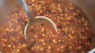 Meatless ThreeBean Chili  Spicy Vegetarian Chili [upl. by Jay]