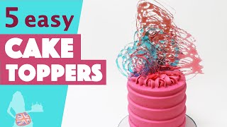 5 Easy Cake Toppers [upl. by Giorgia]