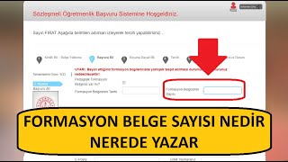 FORMASYON BELGE SAYISI NEREDE YAZAR  FORMASYON BELGE SAYISI NEDİR  FORMASYON BELGE SAYISI ÖĞRENME [upl. by Mozelle]