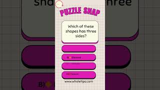 Which Shape Has Three Sides shorts motivation quiz reel maths [upl. by Arikehs]