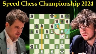 Speed Chess Championship 2024  Magnus Carlsen vs Hans Niemann [upl. by Elleron]