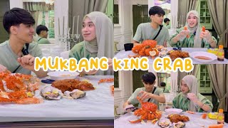 MUKBANG BERSAMA AIEMANFIRST TIME MAKAN KING CRAB [upl. by Ile]