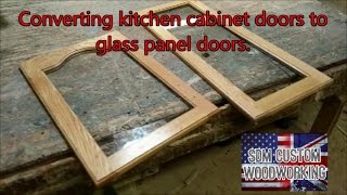 Giving kitchen cabinet doors a new look by changing them to glass doors [upl. by Serilda]