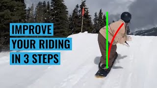 Improve Your Snowboarding In 3 Simple Steps  Video Analysis ADDICTION [upl. by Nostets]