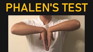 Phalens Test  Phalens Maneuver  WristFlexion test  Reverse Prayer [upl. by Arotak931]