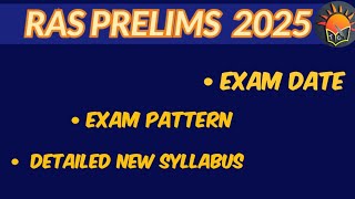 RAS Prelims  Syllabus  Exam Date  Exam Pattern  RPSC [upl. by Hubey]