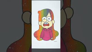 Satisfying Acrylic Paint Hair Style ✨ Gravity Falls Paint Art art paint satisfying [upl. by Ethbinium]