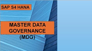 SAP MDG Master data governance sapSAP Master Data GovernanceMaster Data Governance MDG Overview [upl. by Dnalro16]