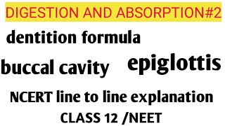 lecture 2 digestion and absorption biology class12ncert neeteasychemistrybykaushiksah3109 [upl. by Ramsey]