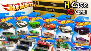 Unboxing Hot Wheels 2018 H Case 72 Car Assortment [upl. by Akkim]