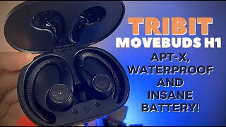 Tribit MoveBuds H1  AptX Waterproof and Insane Battery Life FORGET THE POWERBEATS PRO [upl. by Ahsatel]