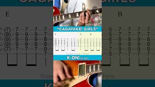 🎸KON OP1 『Cagayake GIRLS』by Houkago Tea Time 🎶 anime guitar keion htt shorts [upl. by Fons939]