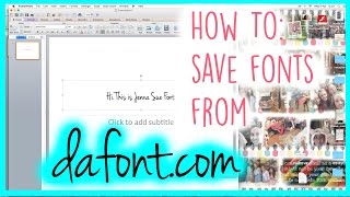 How To Save Fonts From dafontcom [upl. by Iralam909]