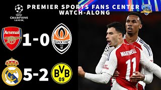 Arsenal 1  0 Shakhtar Donetsk  Real Madrid 5  2 B Dortmund  UCL  watchalong [upl. by Enale]