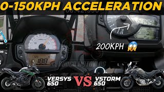 Kawasaki Versys 650 🆚️ Suzuki VStorm 650XT  0150kph Acceleration  Top Speed  Pros amp Cons 🔥 [upl. by Berny744]