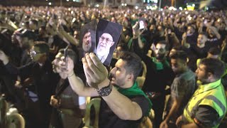 Video Hezbollah supporters celebrate Ashura in Beirut [upl. by Vasiliu]