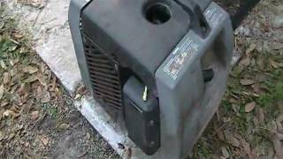 COLD START AFTER SITTING 6 MONTHS COLEMAN POWERMATE 1850 WATT PORTABLE GENERATOR 4000 AT YARD SALE [upl. by Alidis569]