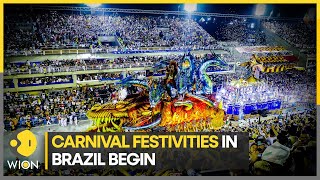 Hundreds throng Rio De Janeiro carnival festivities in Brazil begin  Latest World News  WION [upl. by Athalie]