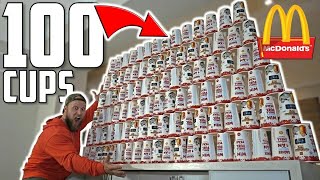 100 McDONALDs DRINKS MONOPOLY EXPERIMENT CHALLENGE [upl. by Ahsiryt2]