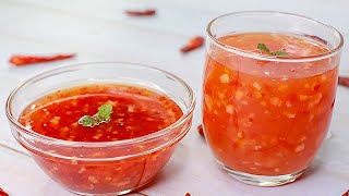 Sweet Chili Sauce Recipe in 2 Ways  Home Made Chili Sauce Recipe  Toasted [upl. by Aikym]