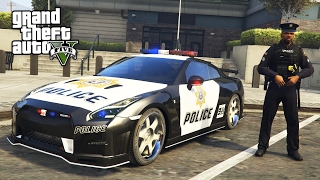 GTA 5 Mods  PLAY AS A COP MOD GTA 5 Police Nissan GTR NISMO LSPDFR Mod GTA 5 Mods Gameplay [upl. by Amle]