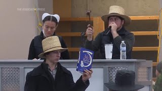 Fundraising auctions at Pennsylvanias annual Amish mud sale [upl. by Renado]