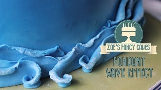 How to make a fondant wave effect on a cake How To Tutorial [upl. by Airat28]